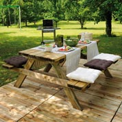 table pique-nique en bois robuste - burger